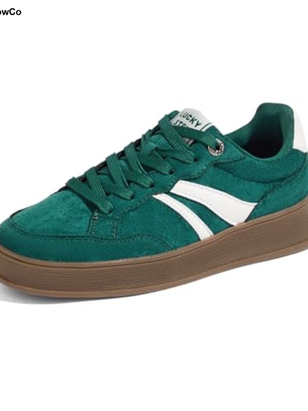 Women's Platform Sneakers Faux Suede Casual Retro Lace-Up Comfort Walking Shoes
